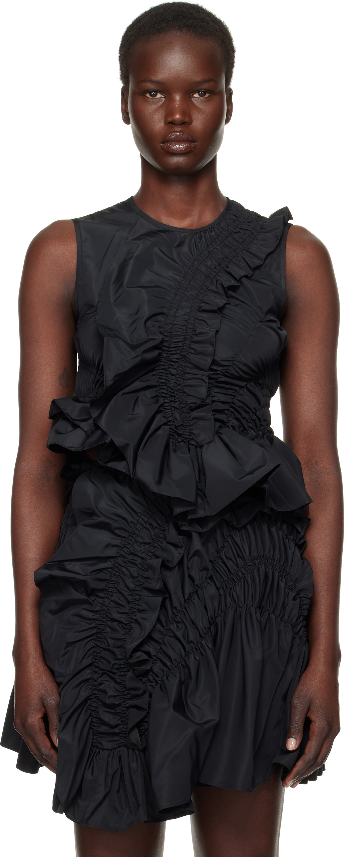 Cecilie Bahnsen Black Geo Tank Top