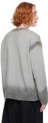 Juun.J Gray Painted Sweater