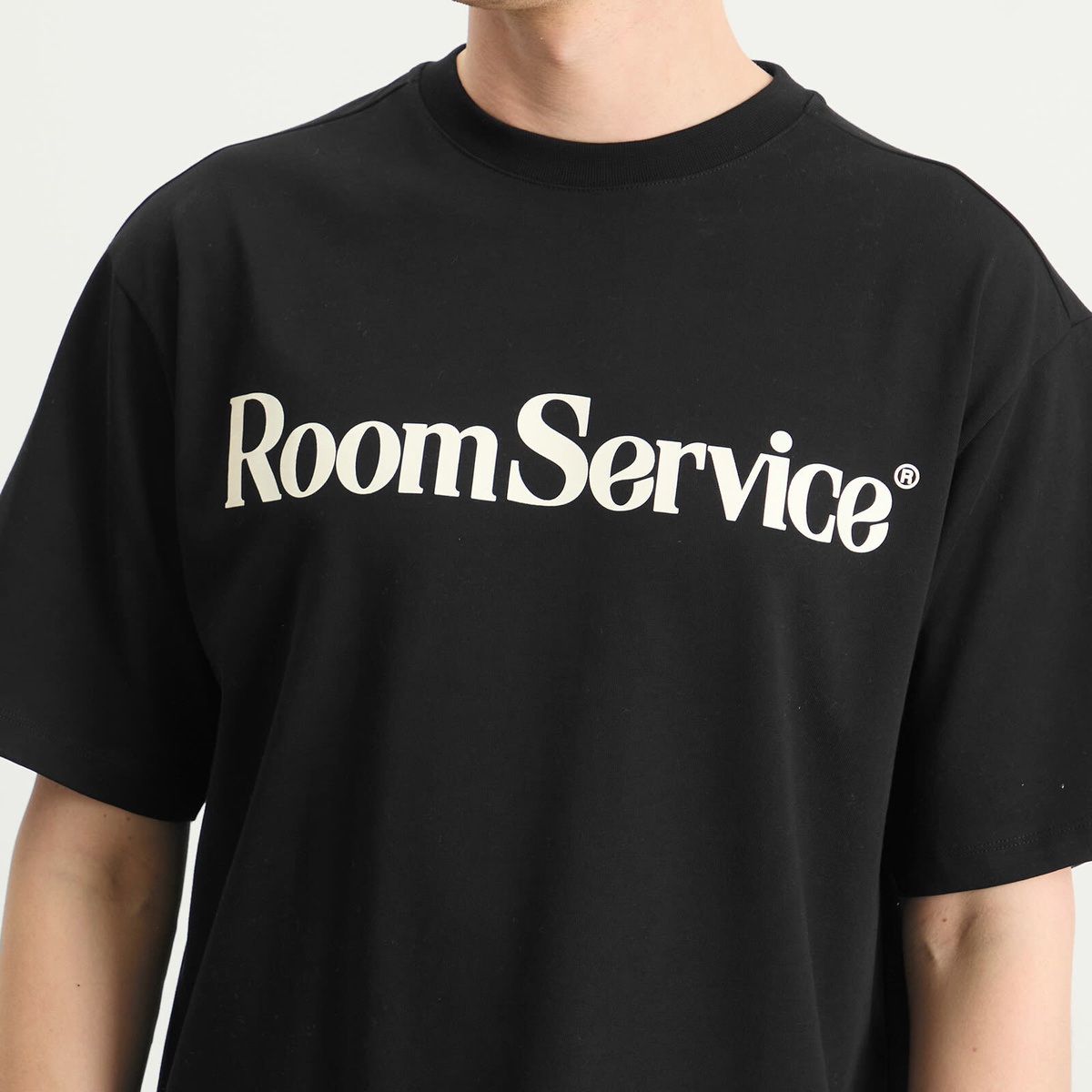 Late Checkout Men's Room Service T-Shirt in Black