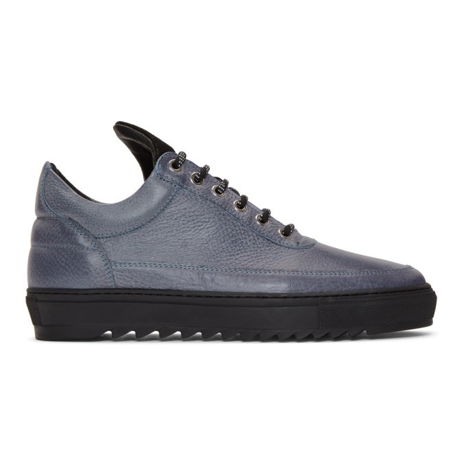 Photo: Filling Pieces Blue Thick Ripple Low Top Sneakers