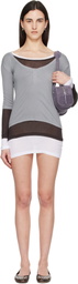 Gimaguas Gray & Brown Gemma Minidress