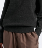 Róhe Wool, cashmere, and silk-blend polo sweater