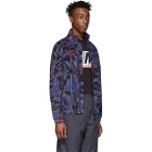 NAPA by Martine Rose Blue and Burgundy Issarbe Jacket