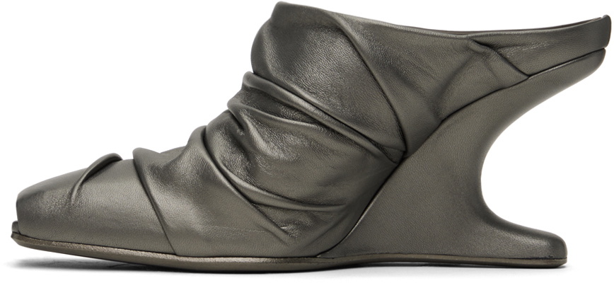 【RICK OWENS】グレー Cantilever 8 Twisted ヒールサンダル RICK OWENS | CANTILEVER 8 TWISTED SANDALS