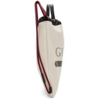 Gucci White Small Logo Drawstring Backpack