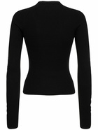 DION LEE - Rib Knit Wool Crewneck Sweater