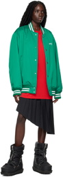 We11done Green Oversized Bomber Jacket