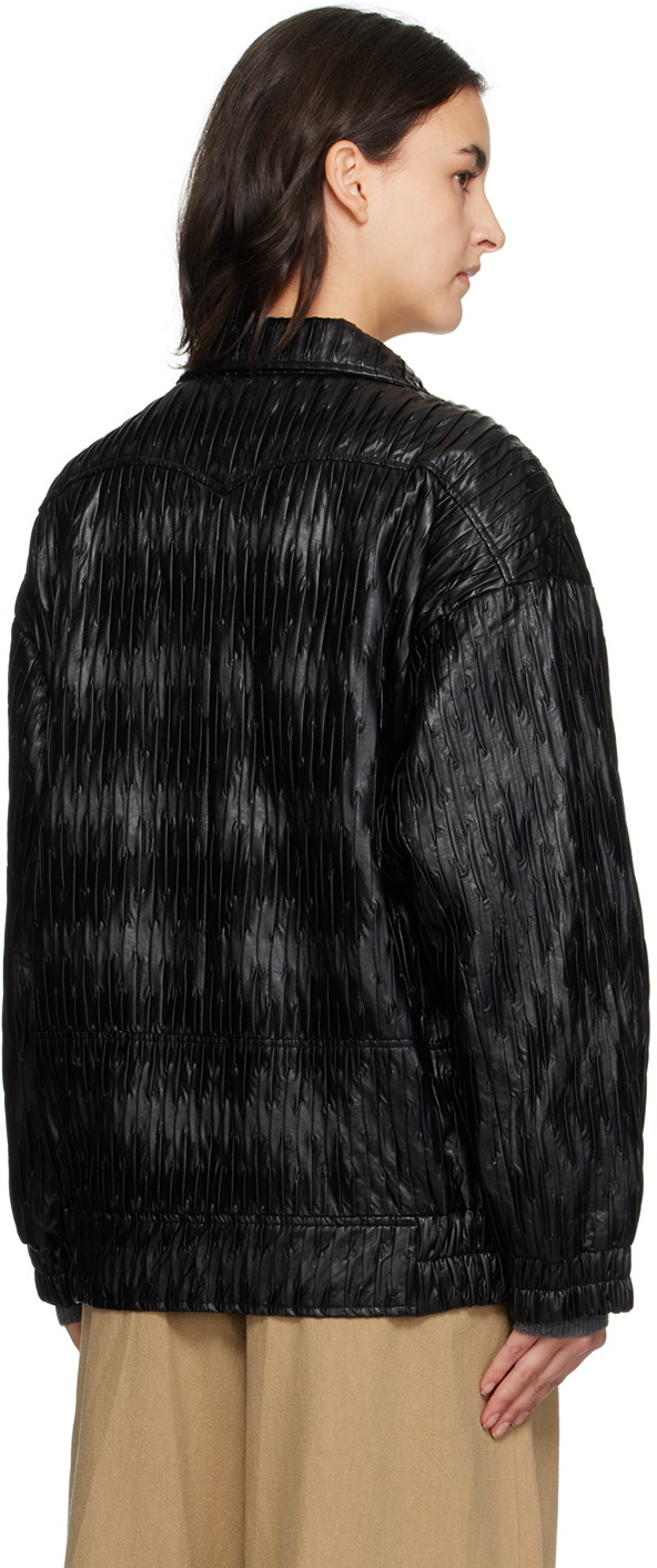 The Garment Black Boy Faux-Leather Jacket