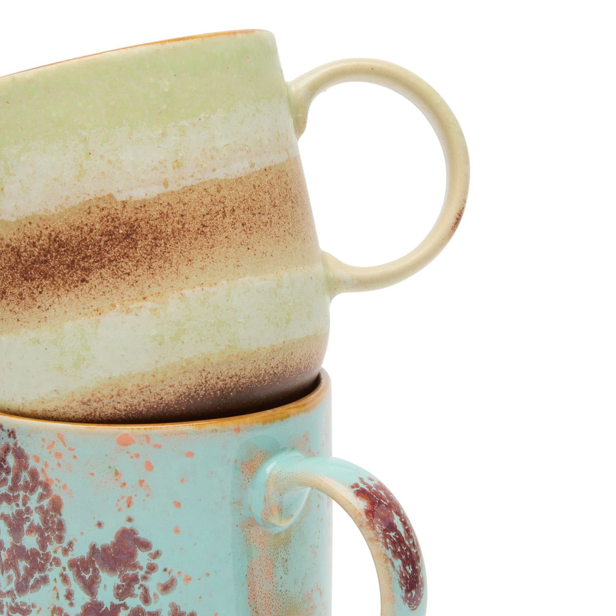 HKliving Café Mugs - Set of 4 in Abstract 