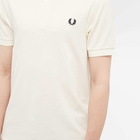 Fred Perry Men's Slim Fit Plain Polo Shirt in Ecru