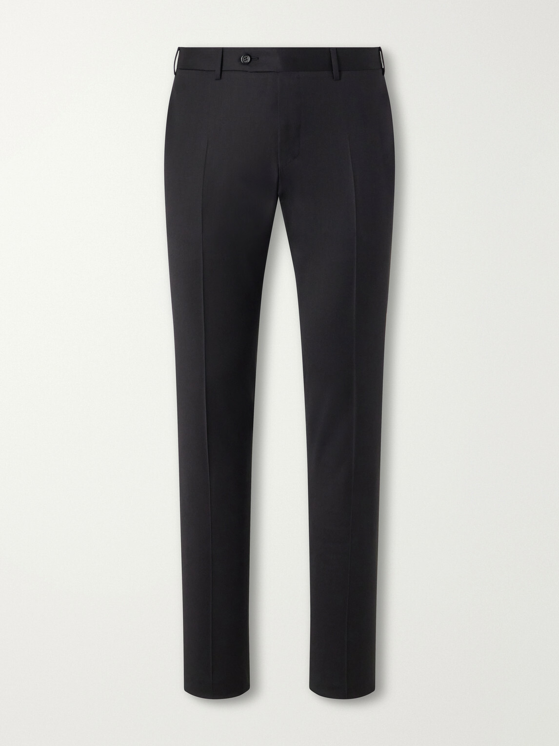 Canali - Slim-Fit Tapered Wool-Twill Suit Trousers - Black