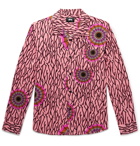 Stüssy - Camp-Collar Printed Cotton-Flannel Shirt - Pink