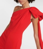 Roland Mouret Bow-detail asymmetric cady jumpsuit