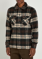 Raith Caldera Plaid Brushed Wool-blend Overshirt Brown