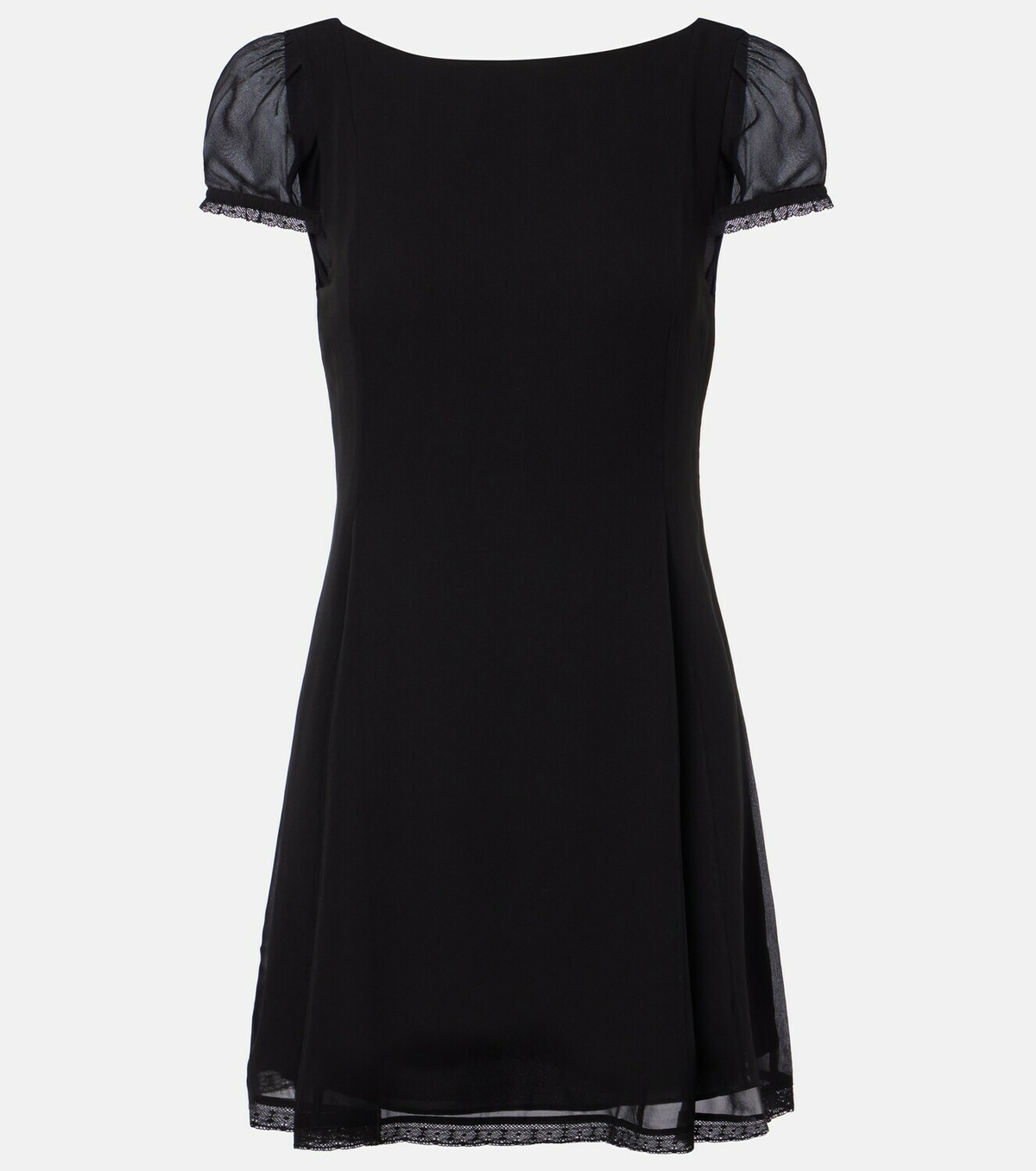 Posse Priscilla lace-trimmed silk minidress