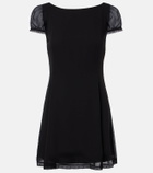 Posse Priscilla lace-trimmed silk minidress
