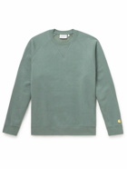 Carhartt WIP - Chase Logo-Embroidered Cotton-Blend Jersey Sweatshirt - Gray