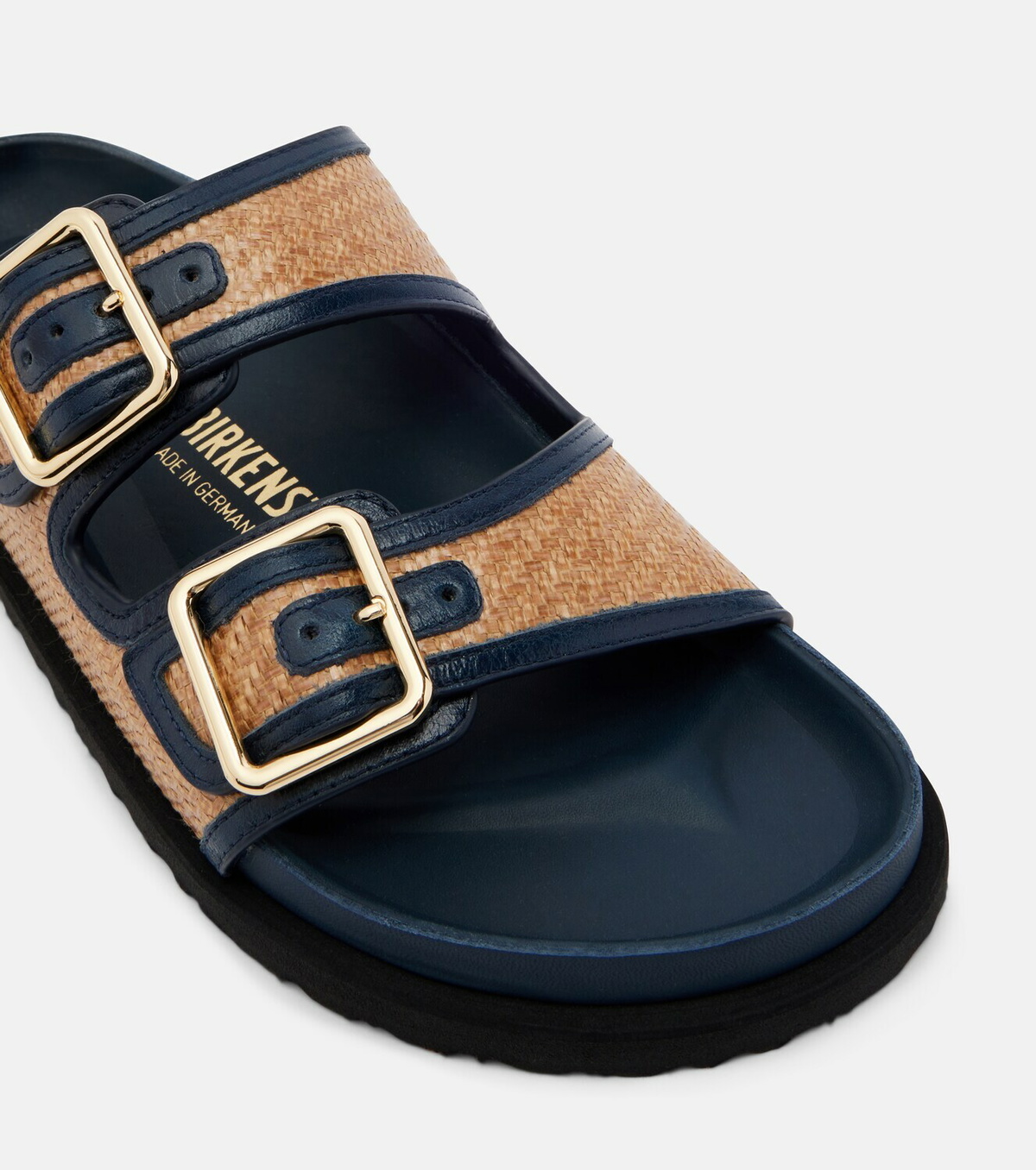 Birkenstock 1774 Arizona leather-trimmed woven sandals