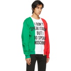 Moschino Multicolor Italian Slogan Sweatshirt