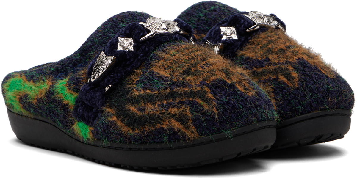 Toga Virilis Navy SUBU Edition Knit Slipper Loafers