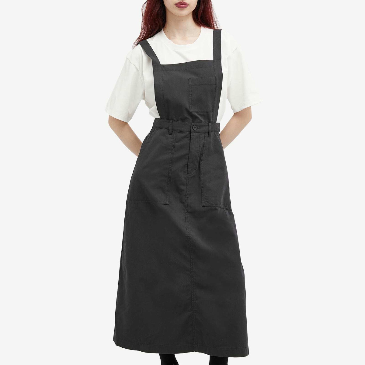 Snow Peak Women's Takibi Ripstop Midi Skirt in Black