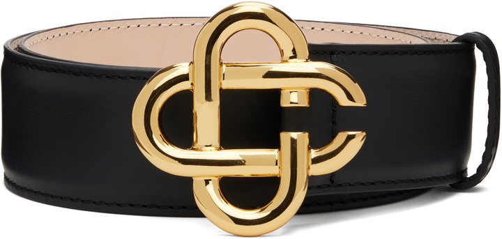 Photo: Casablanca Black CC Logo Buckle Belt