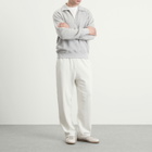 Lady White Co. Men's Cotton Wool Quarter Zip Sweatshirt in Heather Grey