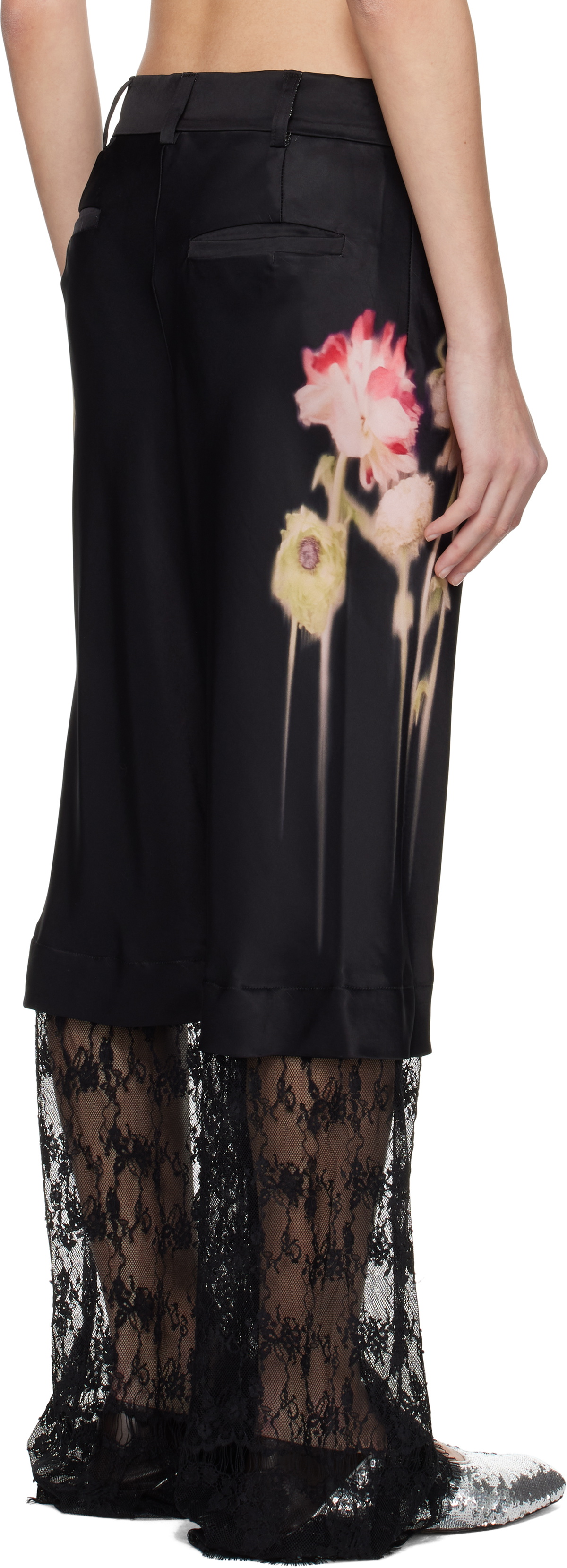Collina Strada Black Dante Lace Trousers