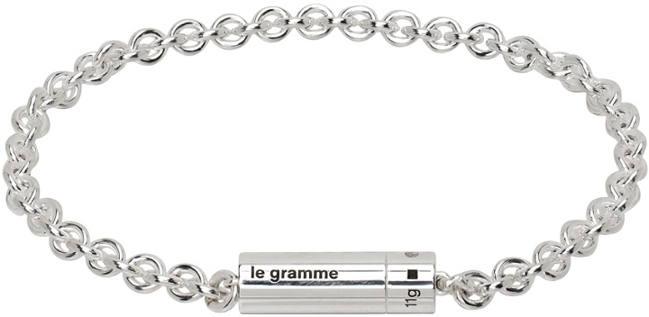 Photo: Le Gramme Silver 'Le 11g' Circle Bracelet