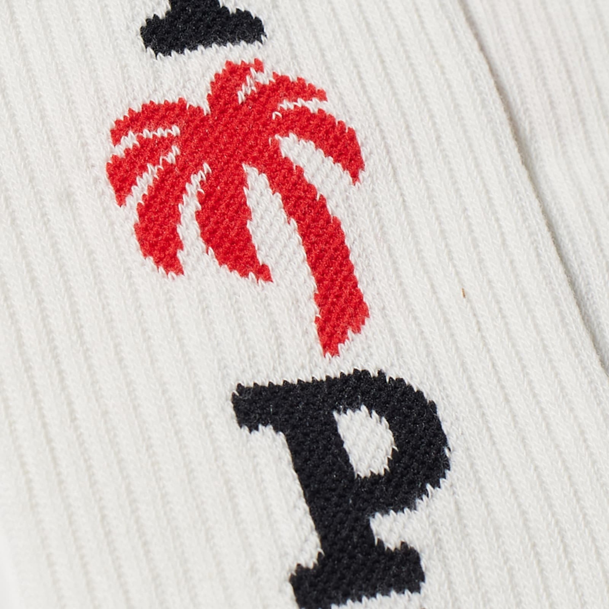 Palm Angels Men's I Love PA Sock in White/Black Palm Angels