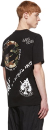 AAPE by A Bathing Ape Black Cotton T-Shirt