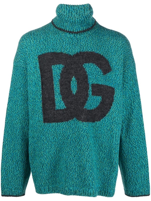 Photo: DOLCE & GABBANA - Wool Blend High Neck Sweater