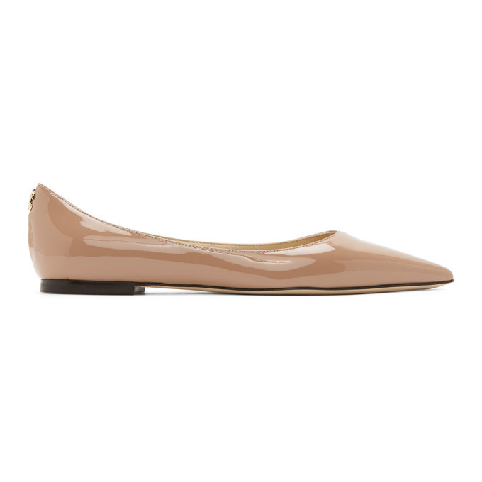 Jimmy Choo Beige Patent Love Flats Jimmy Choo