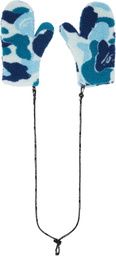 BAPE Blue Abc Camo Boa Mitts