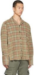 Greg Lauren Brown Haze Boxy Studio Shirt