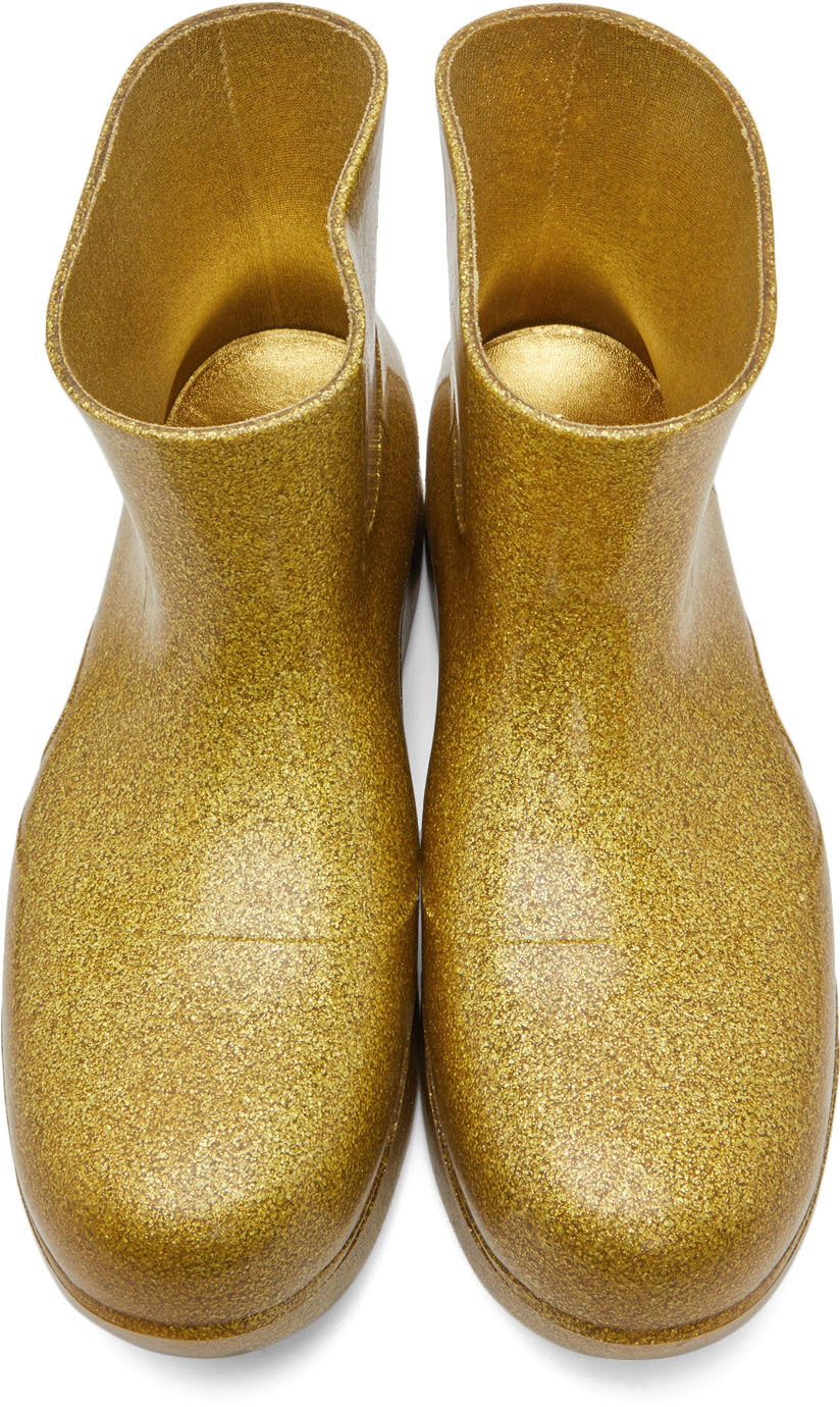 Bottega Veneta Gold Puddle Boots