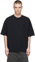 AMI Paris Black Organic Cotton T-Shirt