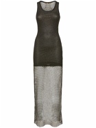 PALM ANGELS Double Layer Mesh Long Dress
