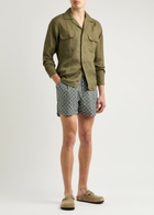 Gusari The London Printed Shell Swim Shorts Black