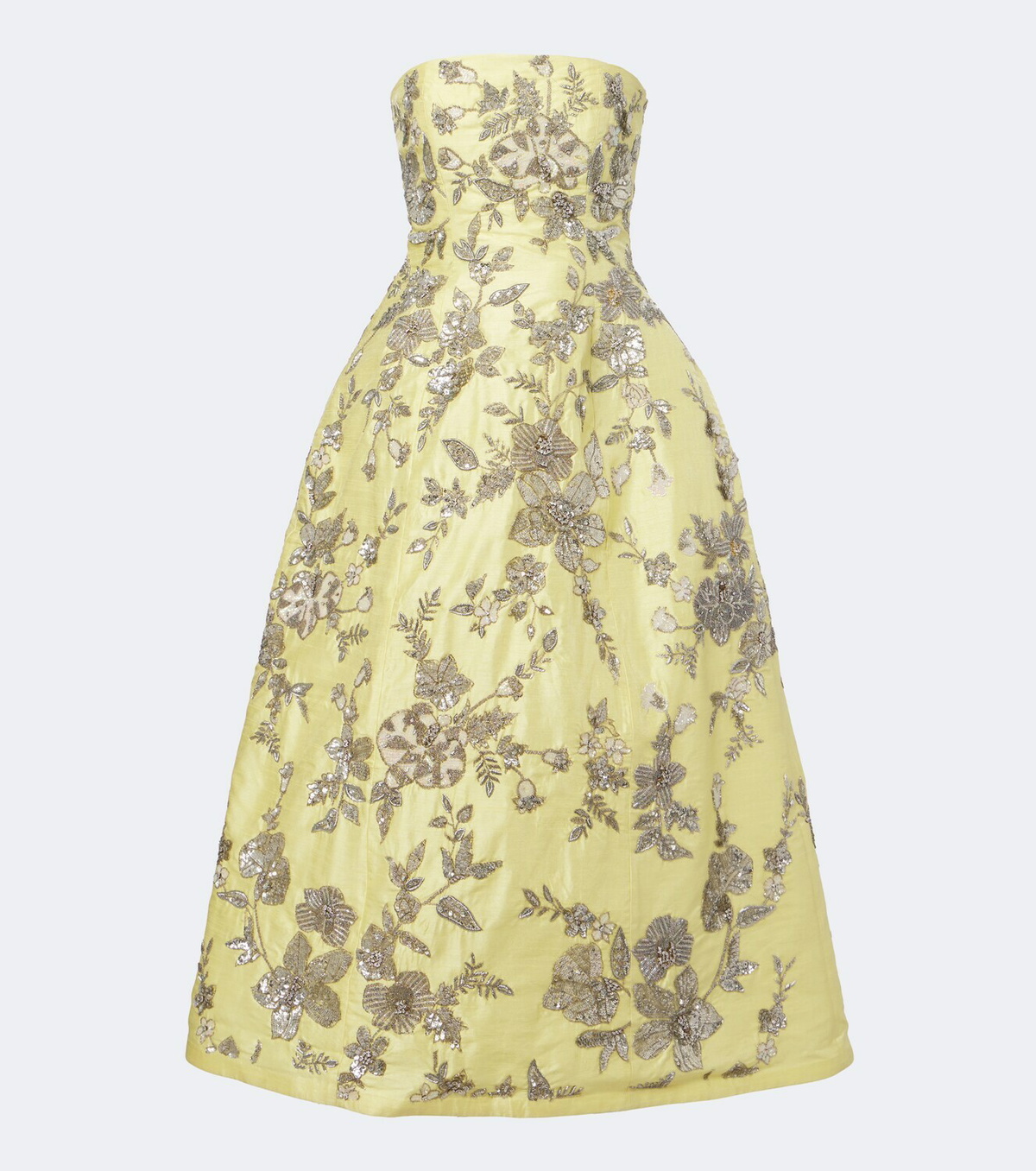 Là Fuori Aurelia sequined silk bustier dress