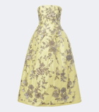 Là Fuori Aurelia sequined silk bustier dress