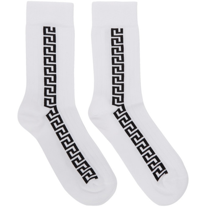 Photo: Versace White and Black Greek Socks
