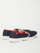 RIVIERAS - Cotton-Mesh Espadrilles - Blue