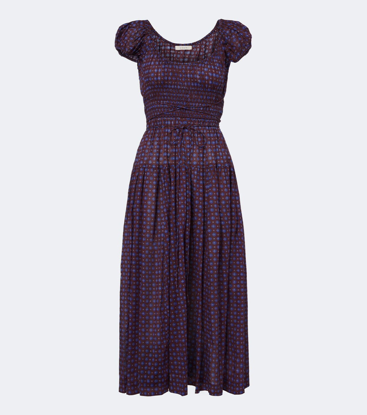 Dôen Quinelle printed cotton voile midi dress