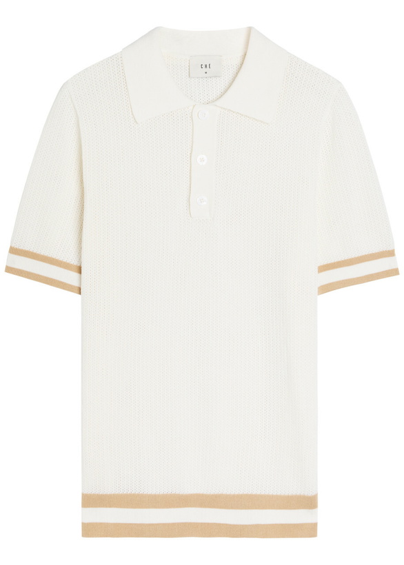 Photo: Che Quinn Open-knit Polo Shirt White