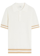 Che Quinn Open-knit Polo Shirt White