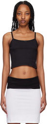 Cou Cou SSENSE Exclusive Black 'The Picot' Tank Top