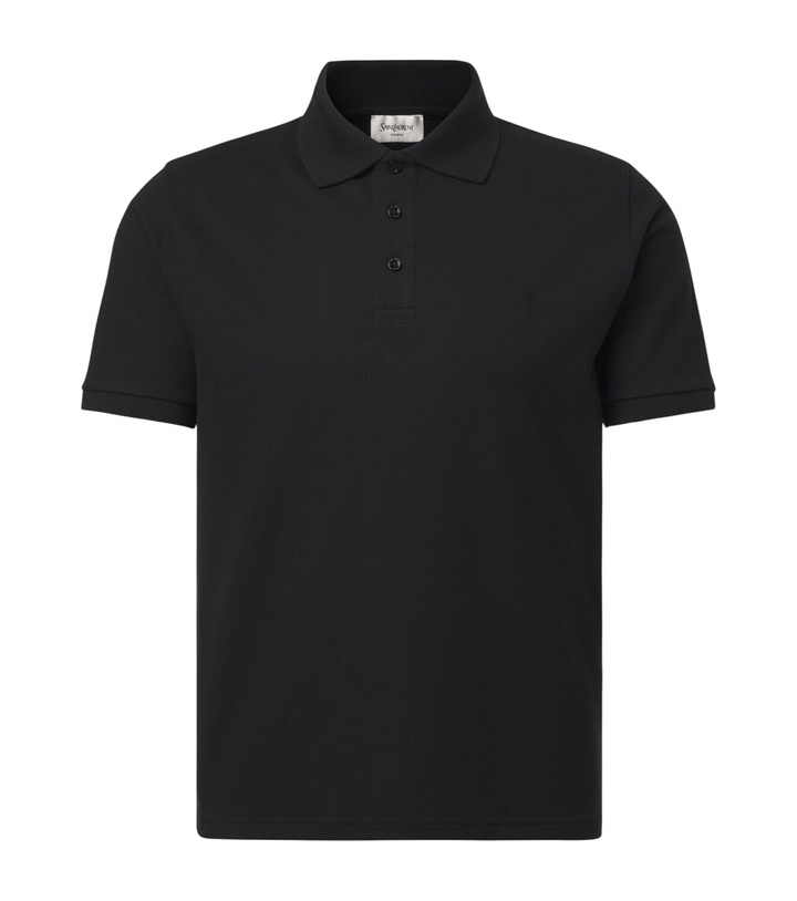 Photo: Saint Laurent Cotton-blend polo shirt