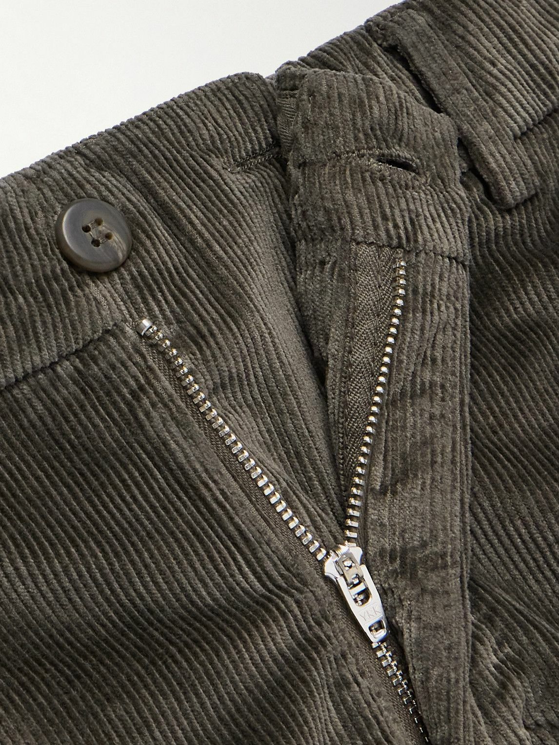 Eleventy - Straight-Leg Stretch Cotton and Modal-Blend Corduroy Trousers - Brown
