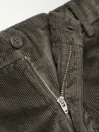 Eleventy - Straight-Leg Stretch Cotton and Modal-Blend Corduroy Trousers - Brown